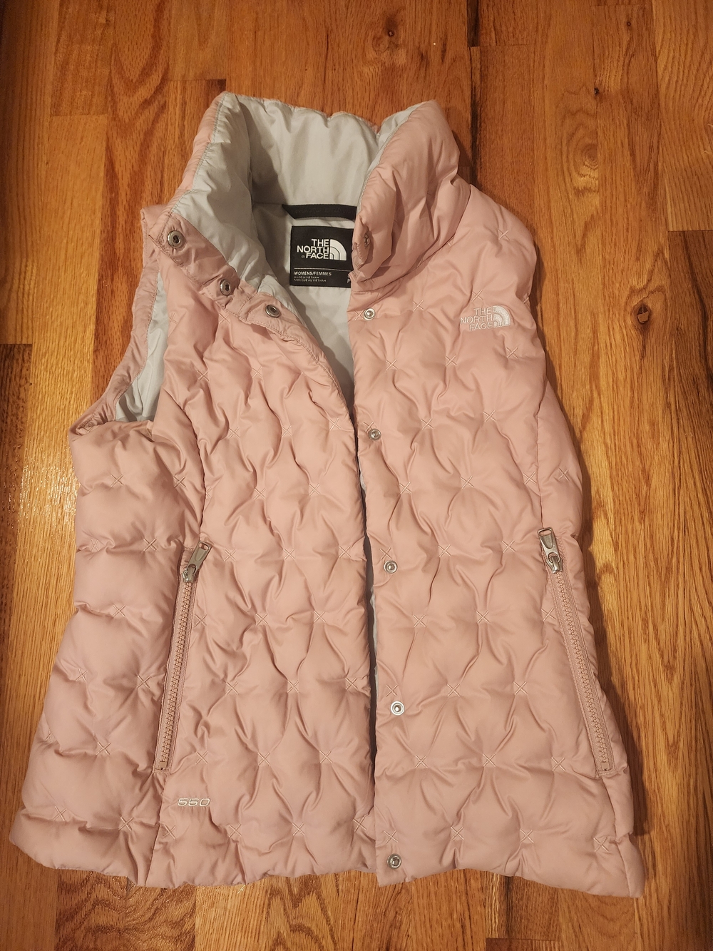 The North Face Womans Pink Star-Quilt Puffer Vest